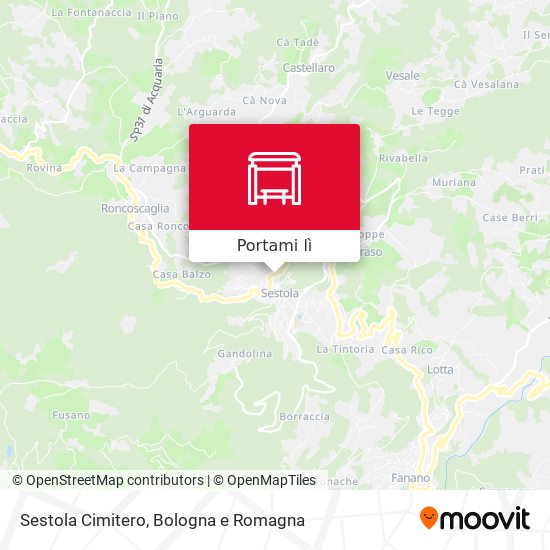 Mappa Sestola Cimitero