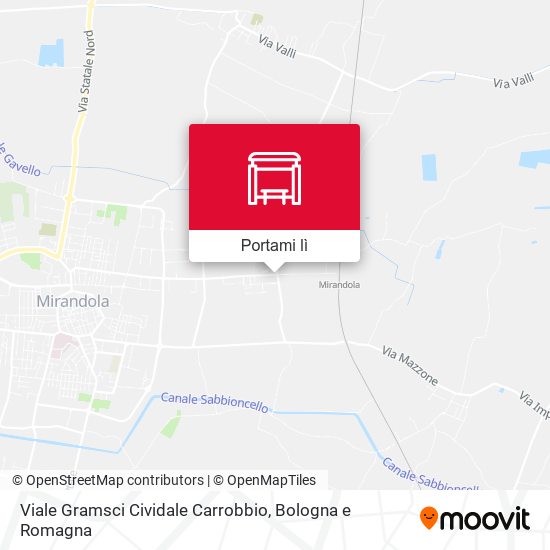 Mappa Viale Gramsci Cividale Carrobbio