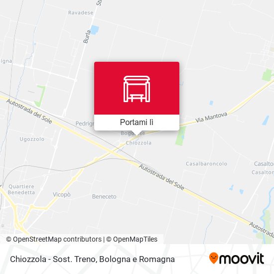 Mappa Chiozzola - Sost. Treno