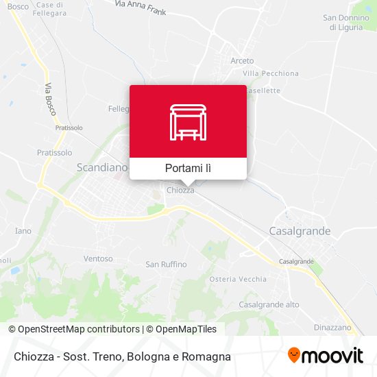 Mappa Chiozza - Sost. Treno