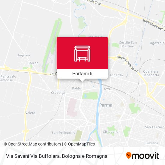 Mappa Via Savani Via Buffolara