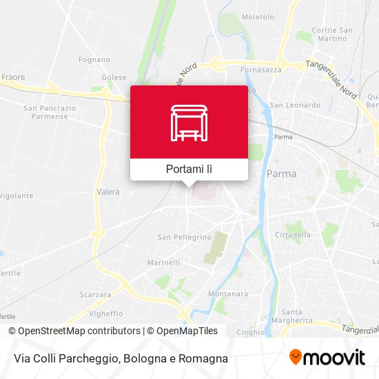 Mappa Via Colli Parcheggio