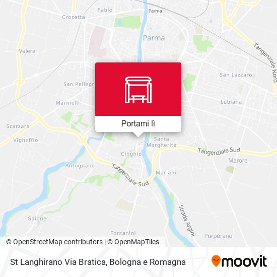 Mappa St Langhirano Via Bratica