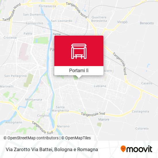 Mappa Via Zarotto Via Battei