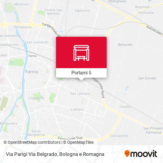 Mappa Via Parigi Via Belgrado