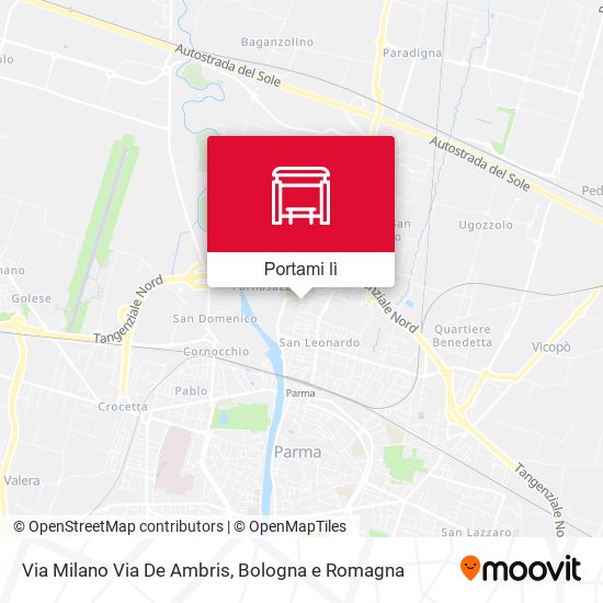 Mappa Via Milano Via De Ambris