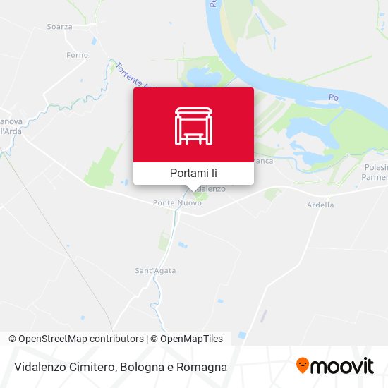 Mappa Vidalenzo Cimitero
