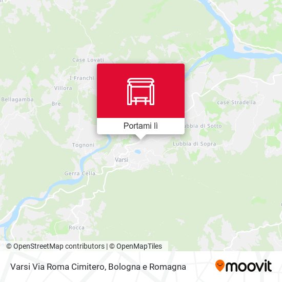 Mappa Varsi Via Roma Cimitero