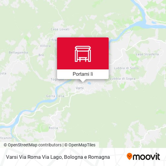 Mappa Varsi Via Roma Via Lago