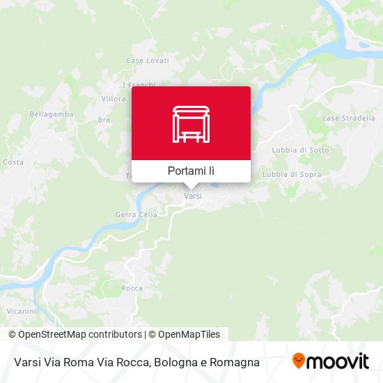 Mappa Varsi Via Roma Via Rocca