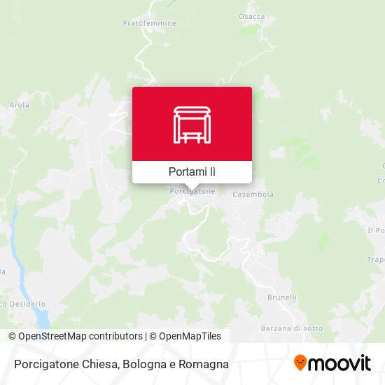 Mappa Porcigatone Chiesa