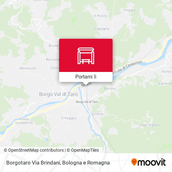 Mappa Borgotaro Via Brindani