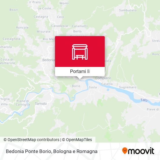 Mappa Bedonia Ponte Borio