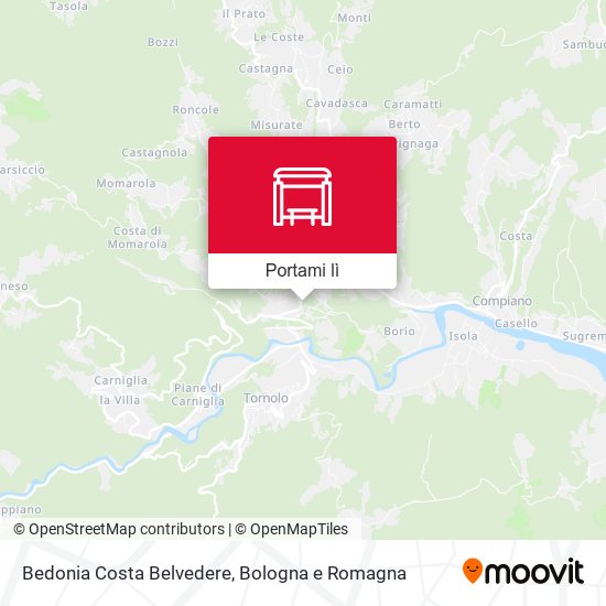 Mappa Bedonia Costa Belvedere