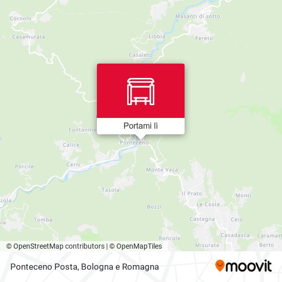 Mappa Ponteceno Posta