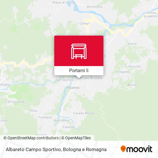 Mappa Albareto Campo Sportivo