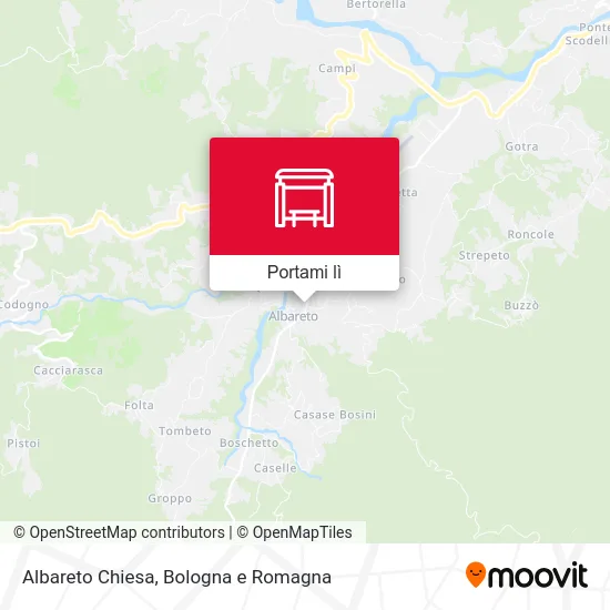 Mappa Albareto Chiesa