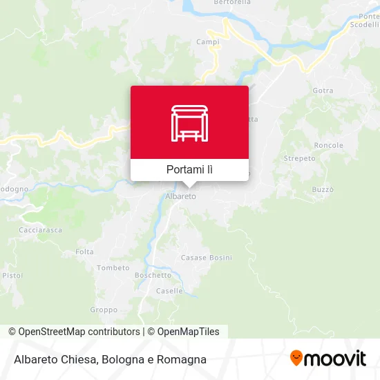 Mappa Albareto Chiesa