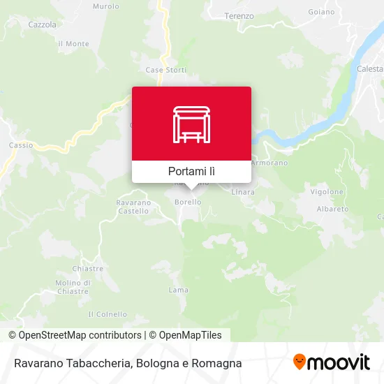 Mappa Ravarano Tabaccheria