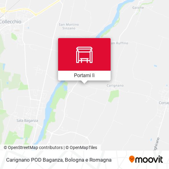 Mappa Carignano POD Baganza
