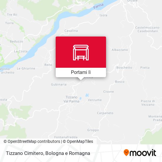 Mappa Tizzano Cimitero