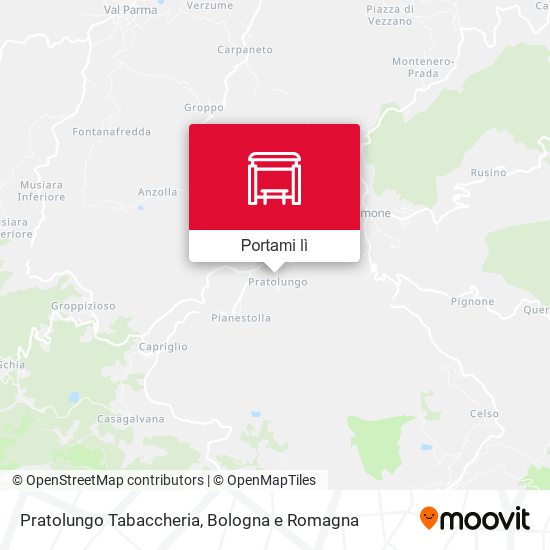Mappa Pratolungo Tabaccheria