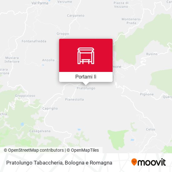 Mappa Pratolungo Tabaccheria