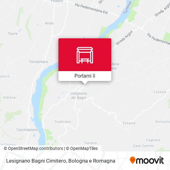 Mappa Lesignano Bagni Cimitero