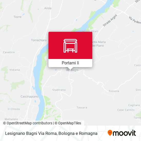 Mappa Lesignano Bagni Via Roma