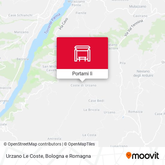 Mappa Urzano Le Coste