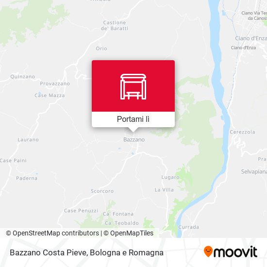 Mappa Bazzano Costa Pieve