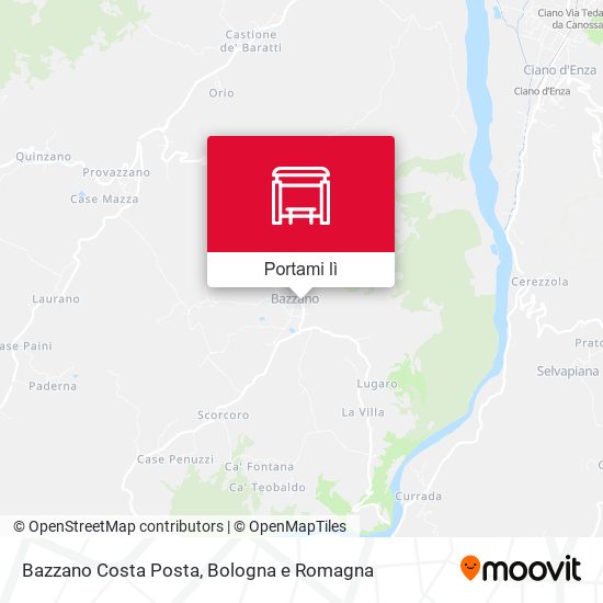 Mappa Bazzano Costa Posta