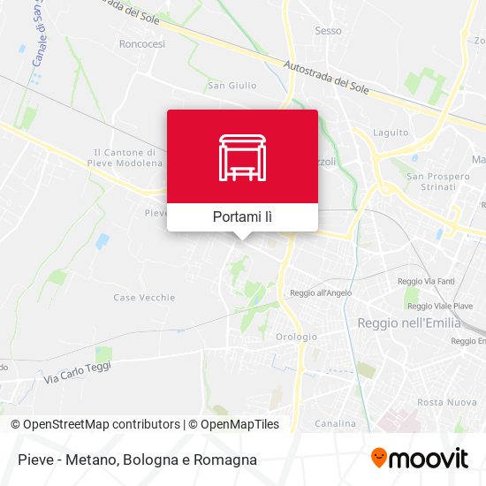 Mappa Pieve - Metano