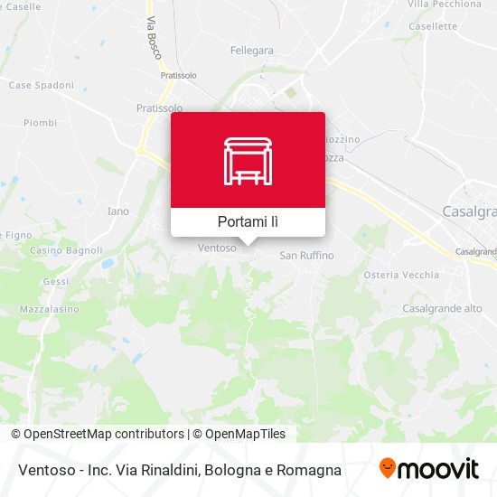 Mappa Ventoso - Inc. Via Rinaldini