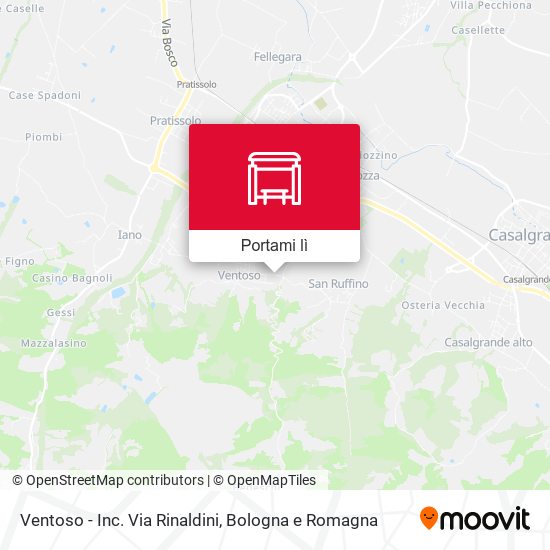 Mappa Ventoso - Inc. Via Rinaldini