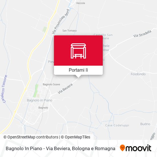 Mappa Bagnolo In Piano - Via Beviera