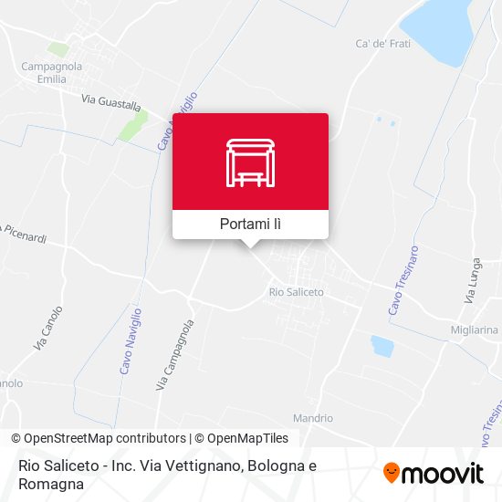 Mappa Rio Saliceto - Inc. Via Vettignano