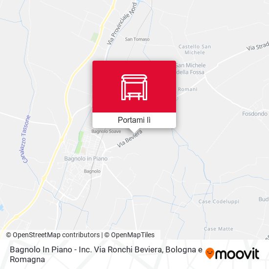 Mappa Bagnolo In Piano - Inc. Via Ronchi Beviera