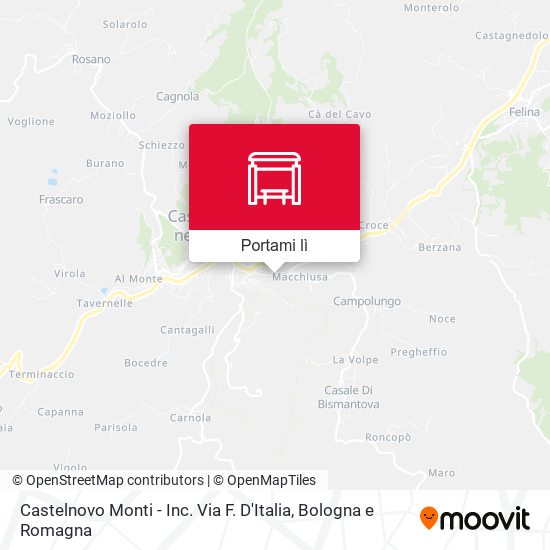 Mappa Castelnovo Monti - Inc. Via F. D'Italia