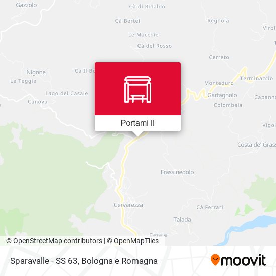 Mappa Sparavalle - SS 63