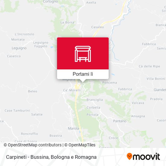 Mappa Carpineti - Bussina