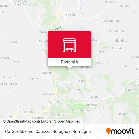 Mappa Ca' Giroldi - Inc. Carezza