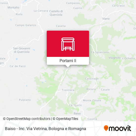 Mappa Baiso - Inc. Via Vetrina