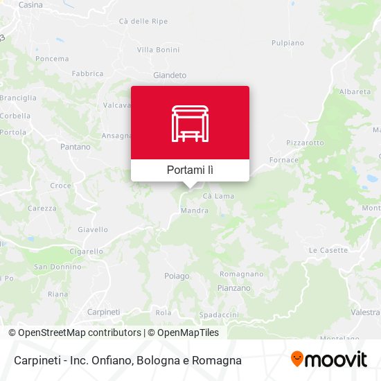 Mappa Carpineti - Inc. Onfiano