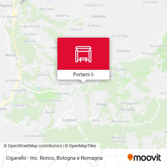 Mappa Cigarello - Inc. Ronco