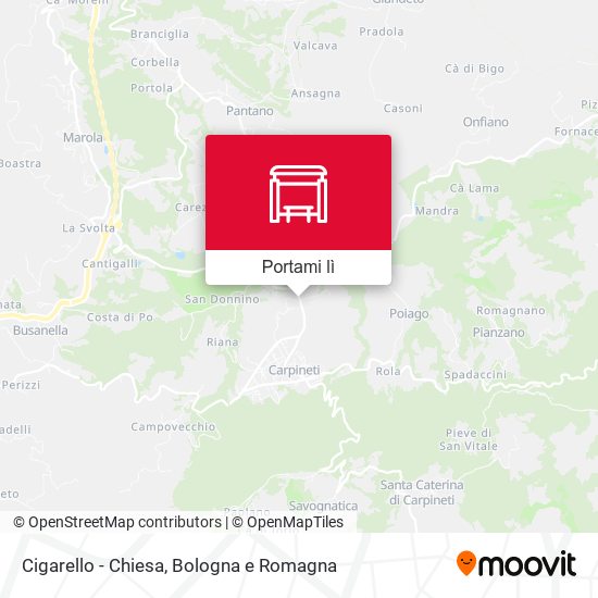 Mappa Cigarello - Chiesa