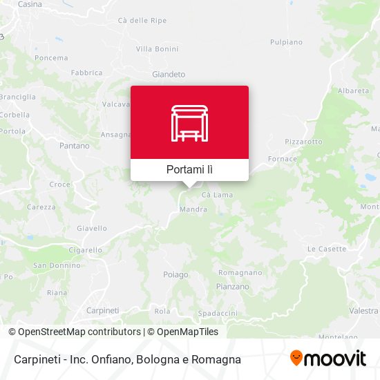 Mappa Carpineti - Inc. Onfiano