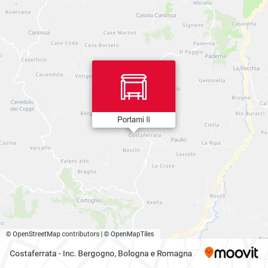 Mappa Costaferrata - Inc. Bergogno