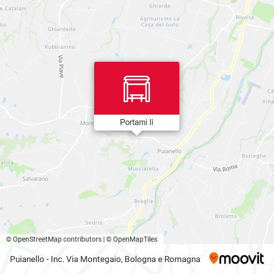 Mappa Puianello - Inc. Via Montegaio