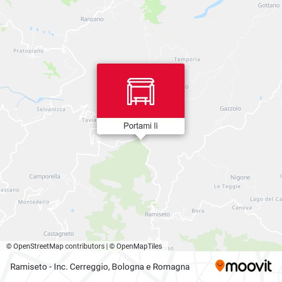Mappa Ramiseto - Inc. Cerreggio